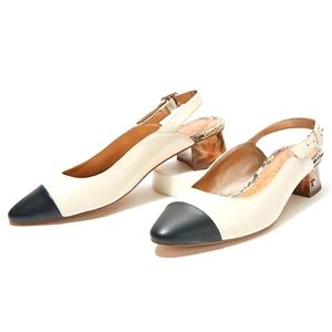 Sam Edelman Leather Cap-Toe Pumps - Sadira size 6.5